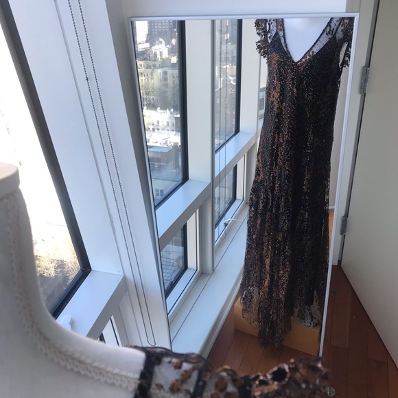 NWT Opening Ceremony Enamel Glitter Maxi Dress - Picture 2 of 8